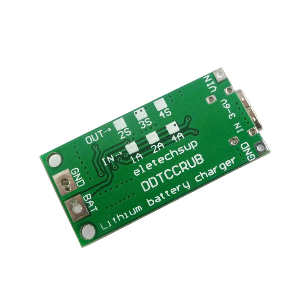 Type C BMS 2S 3S 4S 1A 2A 4A 18650 Lithium Battery Charger Board USB C Step-up Boost Module For Li-Po Polymer Power Bank - Imagem 6