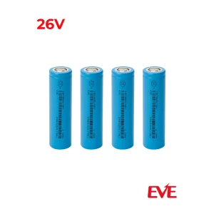 4 Kit Li-Ion EVE Rechargeable Batteries 18650 2550mAh 3,6V 26V